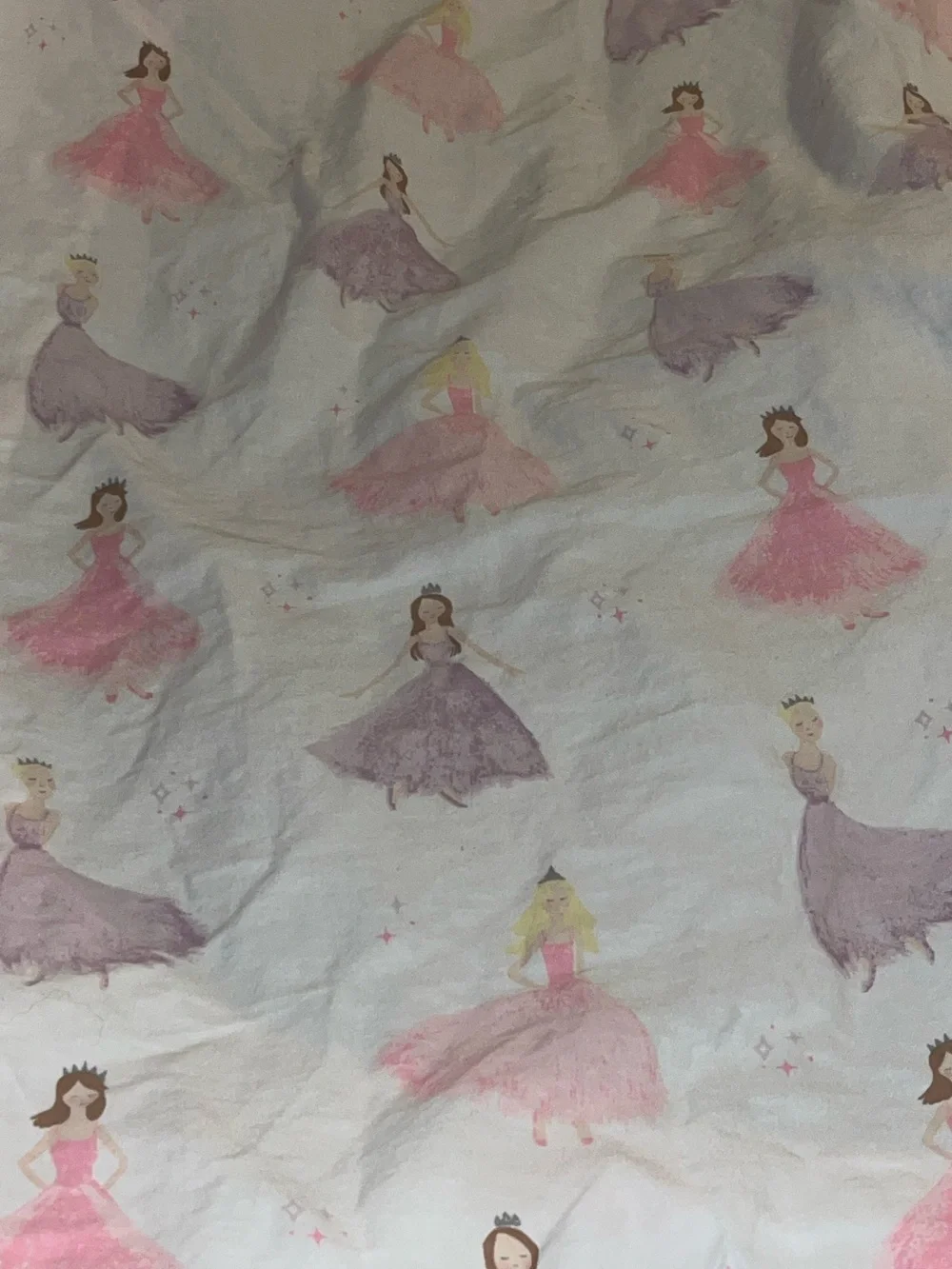 Nicole Miller ~ Princess Fitted Sheet - Pink and White and Purple~twin